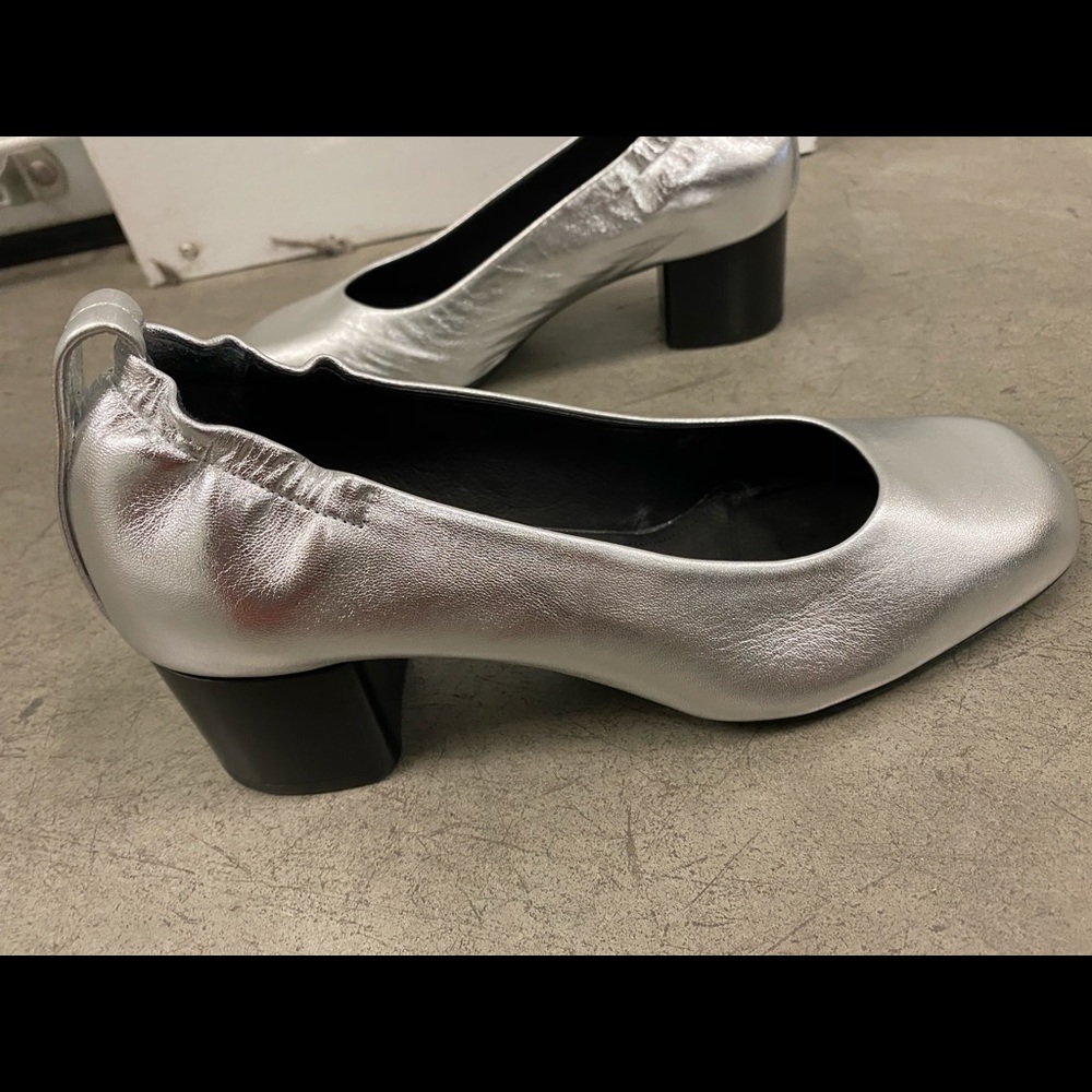 Rag & Bone EREN Silver leather pump